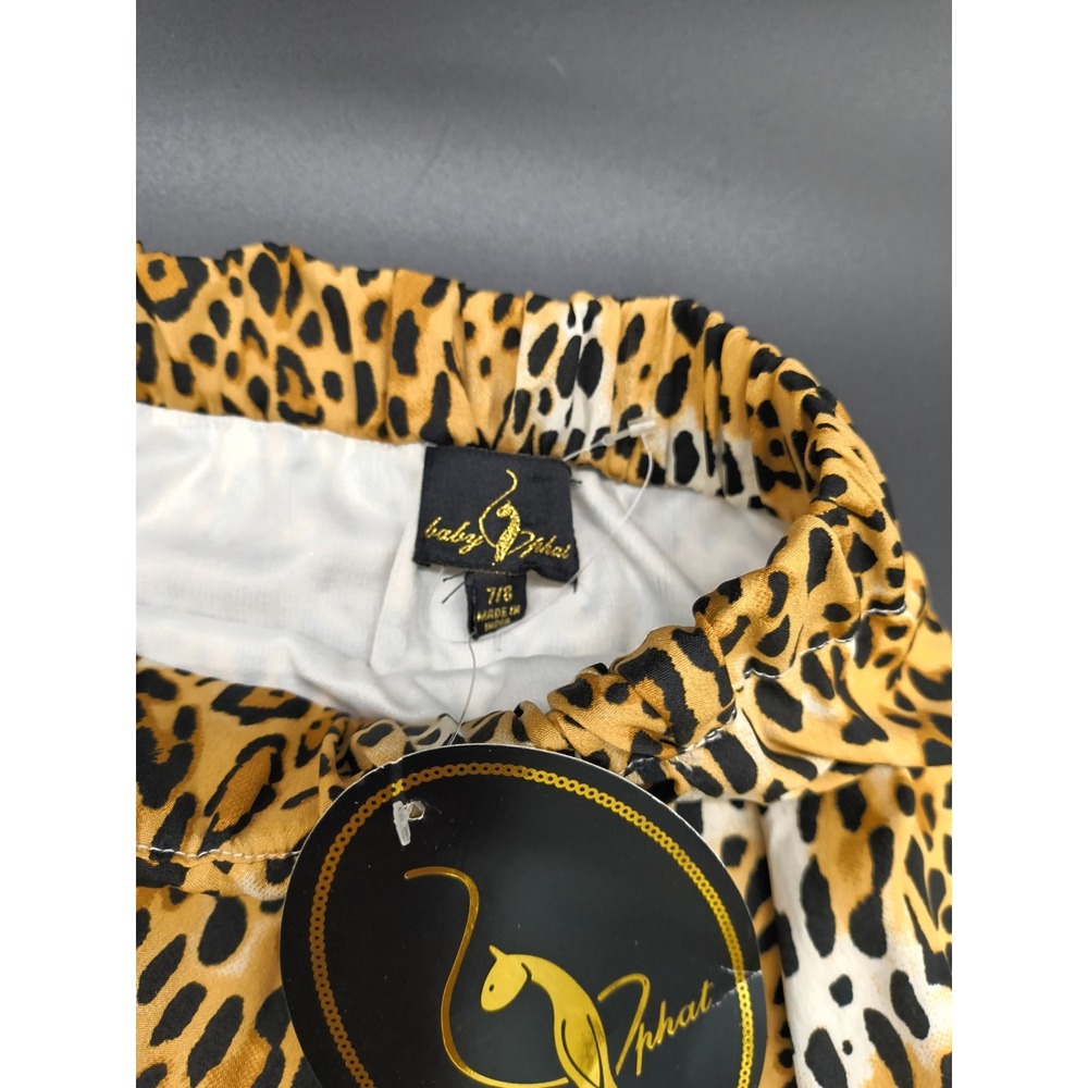 Vtg Y2K Baby Phat Leopard Print Ruffle Tiered Skirt NWT Size Girls 7/8 w/ Slip